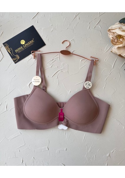 Ithal Hafif Destekli Nefes Alabilir Dikişsiz Seamless V Yaka Günlük Sütyen -508