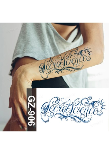 1 Ay Kalıcı Gerçekçi Geçici Yazılı 12 Saat Sonra Kararan Geçici Dövme Tattoo