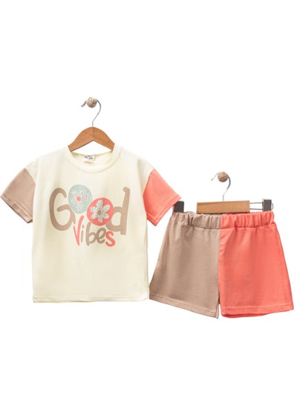 Good Vibes Baskılı Kız Takım