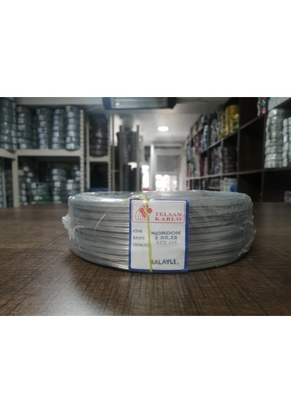 2X0.22MM Kordon Kablo Elektrik ve Hoparlör Kablosu Beyaz