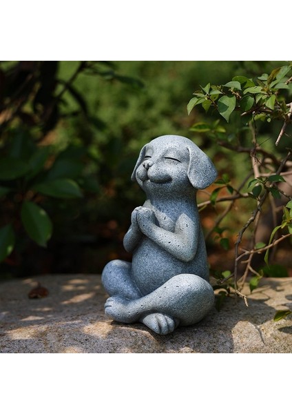 Avlu Bahçe Süsleri Meditasyon Köpek Heykeli Reçine Dekorasyon (Yurt Dışından) fiyatları