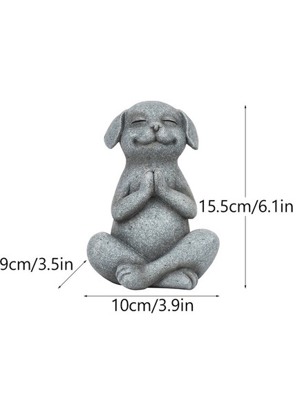 Avlu Bahçe Süsleri Meditasyon Köpek Heykeli Reçine Dekorasyon (Yurt Dışından) fırsatları