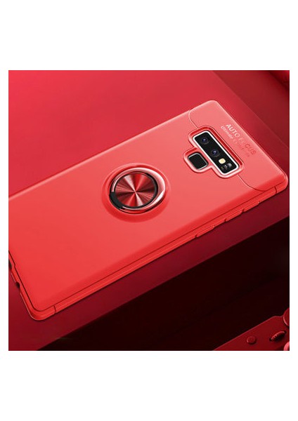 Samsung Galaxy Note 9 Ultra Koruma Sağlayan Stant Özellikli Yüzüklü Ravel Silikon Kılıf