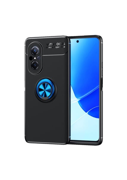 Huawei Nova 9 Se Ultra Koruma Sağlayan Stant Özellikli Yüzüklü Ravel Silikon Kılıf