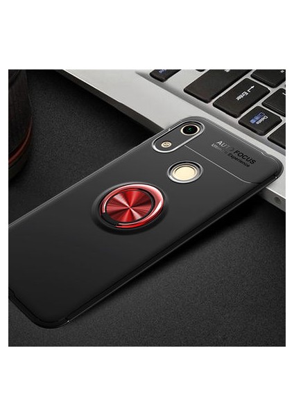 Huawei Y6S 2019 Ultra Koruma Sağlayan Stant Özellikli Yüzüklü Ravel Silikon Kılıf