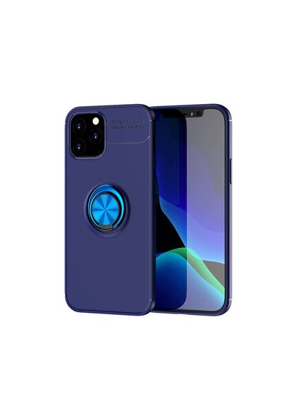 iPhone 12 Pro Ultra Koruma Sağlayan Stant Özellikli Yüzüklü Ravel Silikon Kılıf