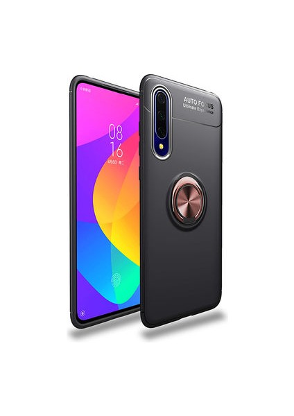Huawei P Smart Pro 2019 Ultra Koruma Sağlayan Stant Özellikli Yüzüklü Ravel Silikon Kılıf