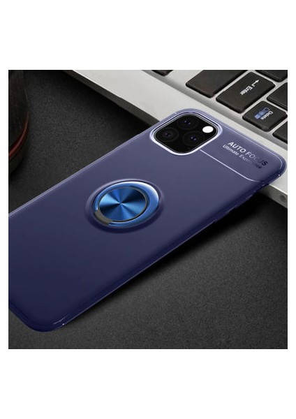 iPhone 11 Pro Ultra Koruma Sağlayan Stant Özellikli Yüzüklü Ravel Silikon Kılıf