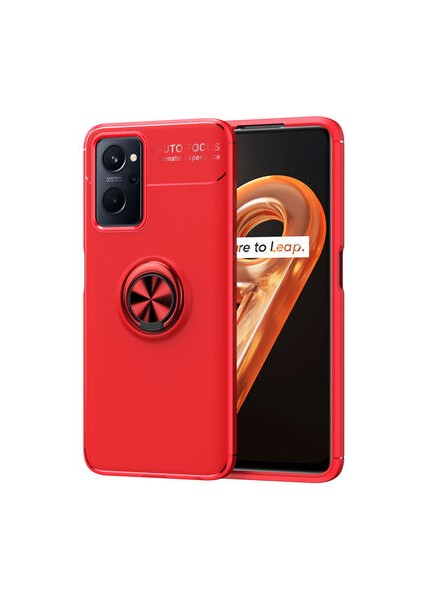Oppo A96 4g Ultra Koruma Sağlayan Stant Özellikli Yüzüklü Ravel Silikon Kılıf