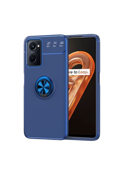 Oppo A96 4g Ultra Koruma Sağlayan Stant Özellikli Yüzüklü Ravel Silikon Kılıf
