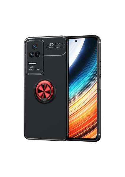 Poco F4 Ultra Koruma Sağlayan Stant Özellikli Yüzüklü Ravel Silikon Kılıf