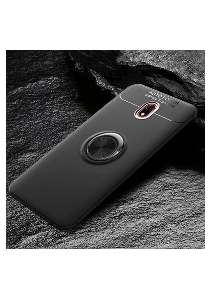 Techno Guru Redmi 8A Ultra Koruma Sağlayan Stant Özellikli Yüzüklü Ravel Silikon Kılıf