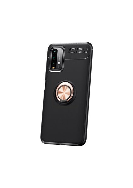 Redmi 9t Kılıf Yüzüklü Sağlam Esnek Ringo Silikon Kapak