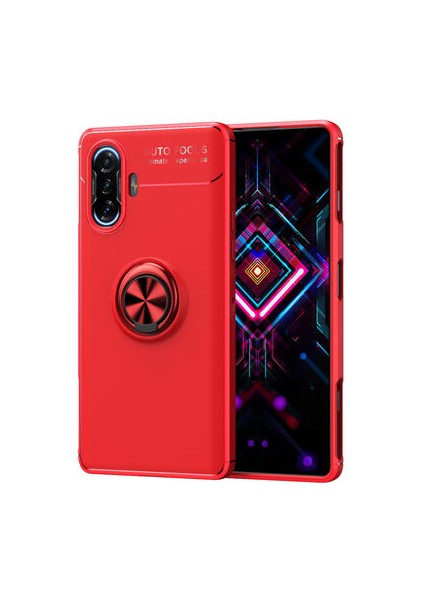 Redmi K40 Gaming Ultra Koruma Sağlayan Stant Özellikli Yüzüklü Ravel Silikon Kılıf