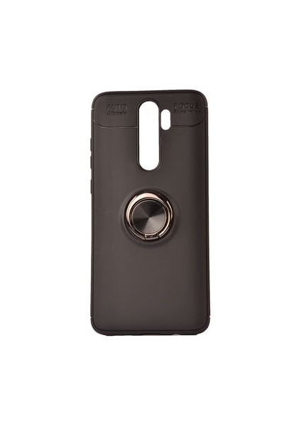 Redmi Note 8 Pro Ultra Koruma Sağlayan Stant Özellikli Yüzüklü Ravel Silikon Kılıf