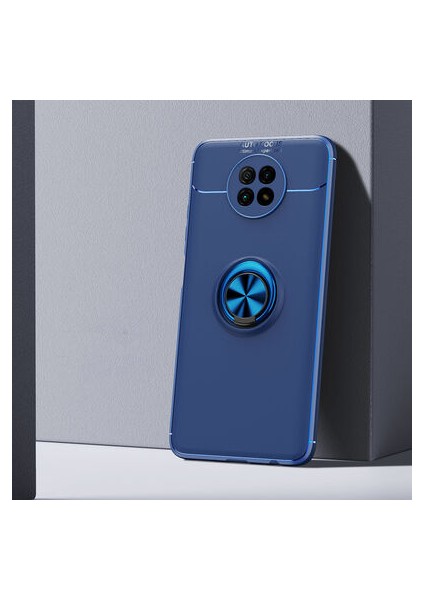 Redmi Note 9t Ultra Koruma Sağlayan Stant Özellikli Yüzüklü Ravel Silikon Kılıf