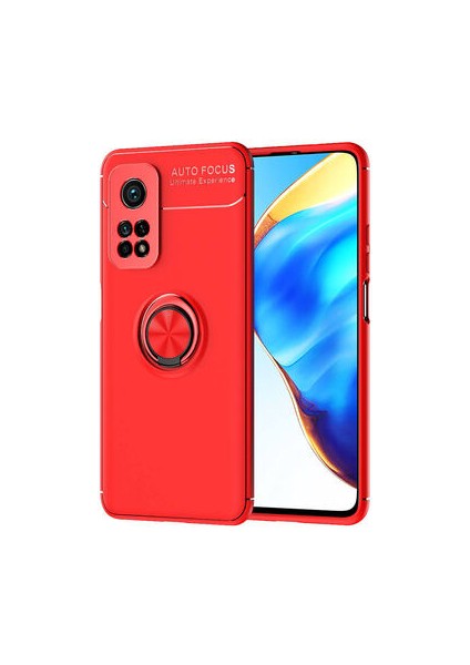 Xiaomi Mi 10T Pro 5g Ultra Koruma Sağlayan Stant Özellikli Yüzüklü Ravel Silikon Kılıf