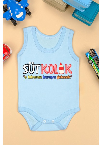 Sütkolik Baskılı Pamuk Atlet Zıbın