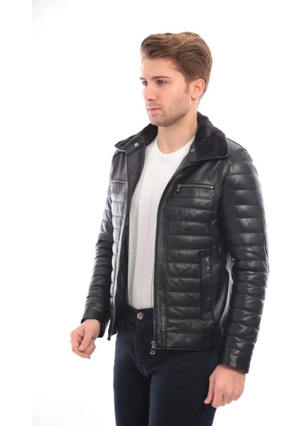 Saremod Kürk Yaka Erkek Deri Mont fırsatları