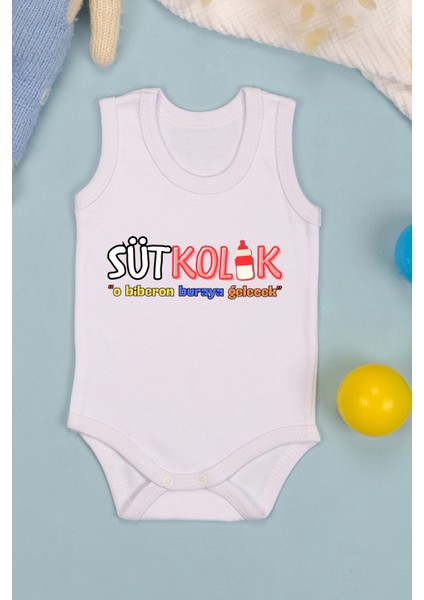 Sütkolik Baskılı Pamuk Atlet Zıbın
