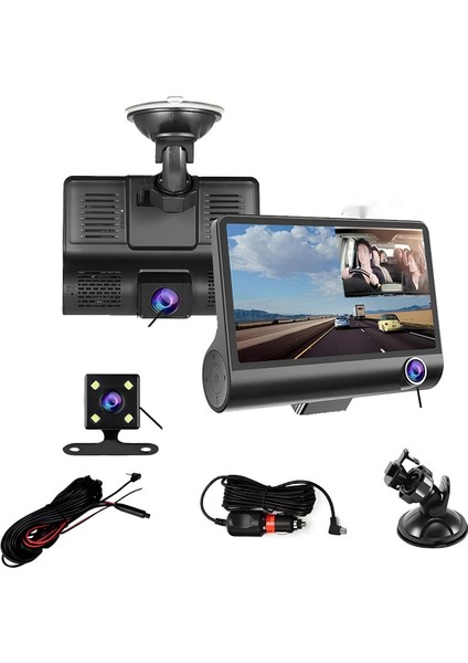 3 Kameralı Araç Seti Full Hd Wdr 170 Derece Geniş Açılı
