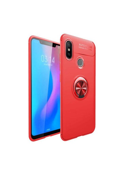 Xiaomi Mi 6x Ultra Koruma Sağlayan Stant Özellikli Yüzüklü Ravel Silikon Kılıf