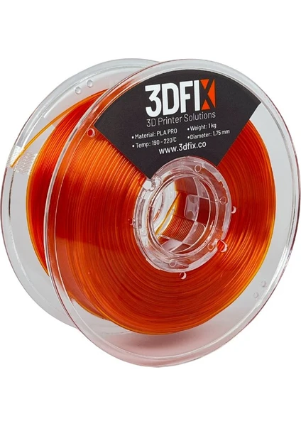 Filament PLA PRO Şeffaf Turuncu 1KG 1,75mm