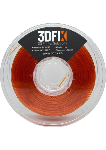 Filament PLA PRO Şeffaf Turuncu 1KG 1,75mm