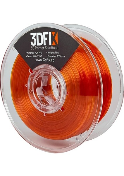 Filament PLA PRO Şeffaf Turuncu 1KG 1,75mm