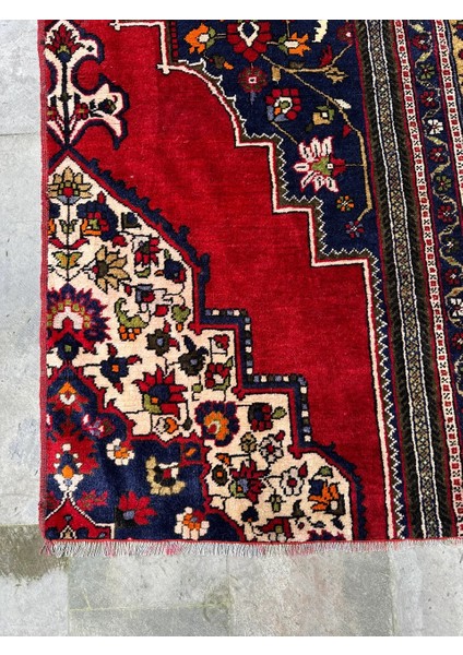 124X195 cm El Dokuma Eski Türk Kilim Yün Büyük Boy Anadolu Kilim