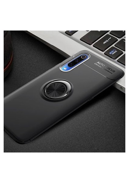 Xiaomi Mi 9 Ultra Koruma Sağlayan Stant Özellikli Yüzüklü Ravel Silikon Kılıf