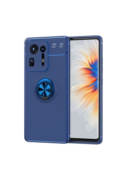 Xiaomi Mi Mix 4 Ultra Koruma Sağlayan Stant Özellikli Yüzüklü Ravel Silikon Kılıf