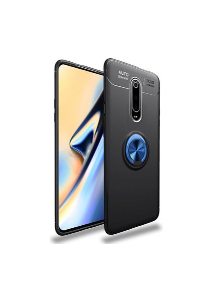 Xiaomi Mi 9t Ultra Koruma Sağlayan Stant Özellikli Yüzüklü Ravel Silikon Kılıf