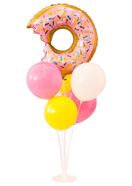 7 Li Balon Standı Demeti Donut Balon