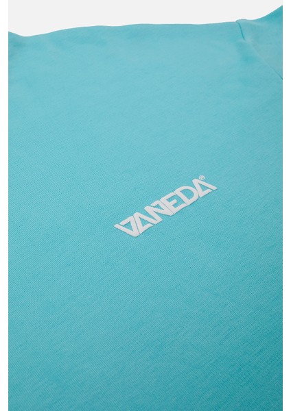 Oversızed Fıt Vaneda Logo Basıc Tshırt Yesıl