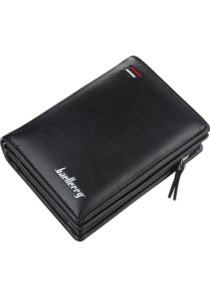 Şık Mini Çıtçıtlı Fermuarlı Çoklu Kart Yuvası Kısa Erkek Cüzdanı (Yurt Dışından)