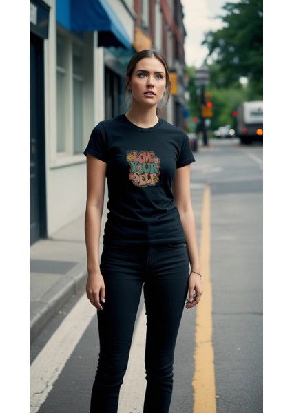 Kadın Baskılı T-Shirt Kadın Tişört