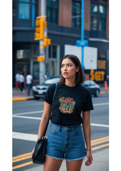 Kadın Baskılı T-Shirt Kadın Tişört modelleri