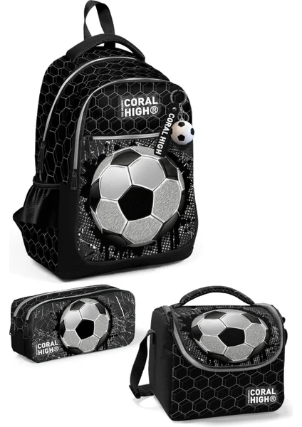 Coral High Kids Futbol Desenli 3’lü Okul Çanta Seti SET0123653