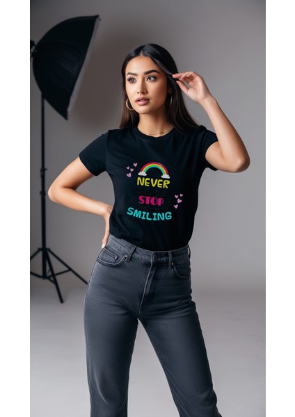 Kadın Baskılı T-Shirt Kadın Tişört