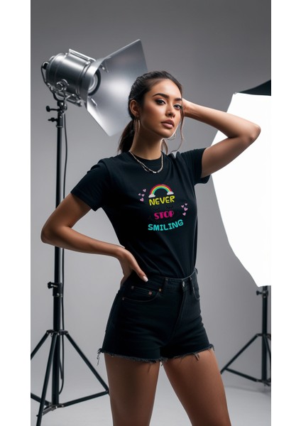 Kadın Baskılı T-Shirt Kadın Tişört
