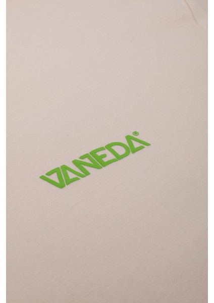 Oversızed Fıt Sırt Desenli Erkek Tshırt Ekru fiyatları