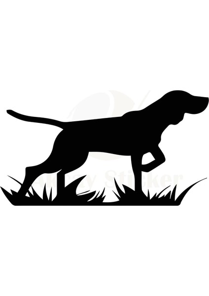 Av Köpeği Tasarım Oto Sticker 4x4 Siyah 20*10 cm