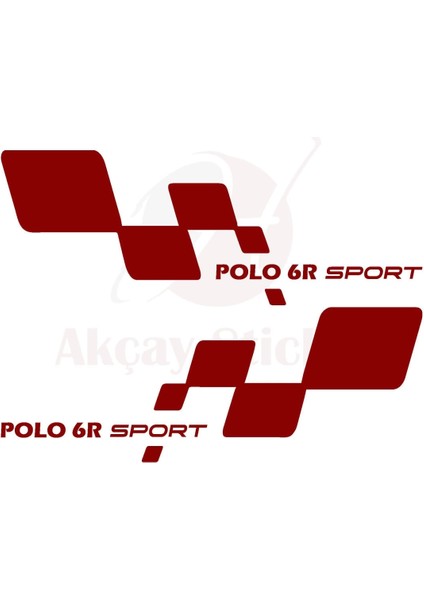 Volkswagen Için Uyumlu Aksesuar Polo 6r Kapı Altı Sag Sol Takım Set Oto Sticker Kırmızı 40*15 cm