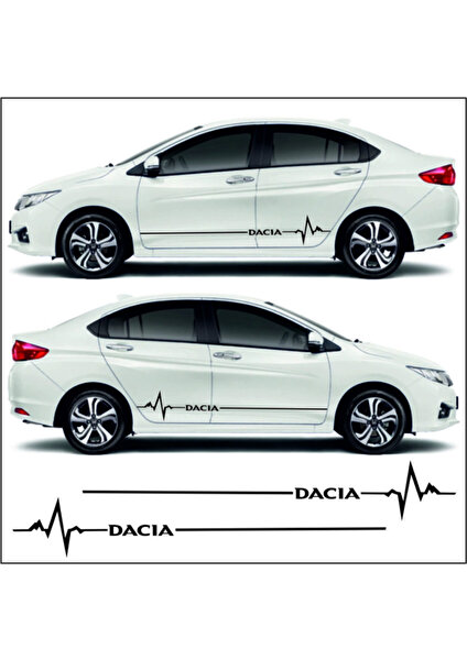 Dacıa Duster Için Uyumlu Aksesuar Yan Şerit Oto Ritim Sticker