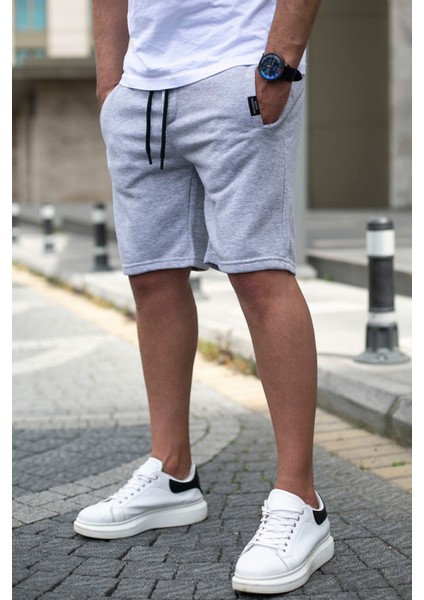 Gri Erkek Regular Fit Şort 4842