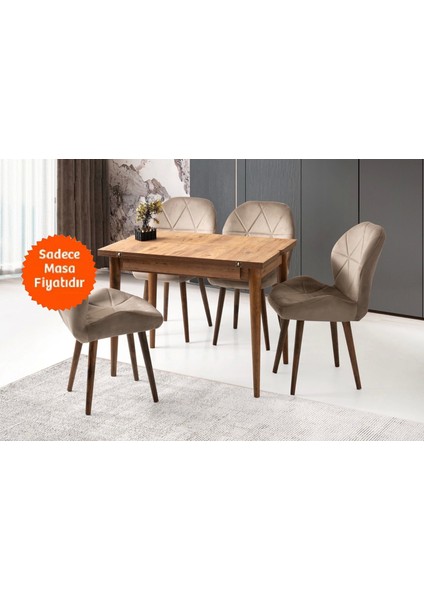 Yanlardan Açılır Büyüyen Yemek Masası Meşe 65X100CM Sadece Masa Fiyatıdır