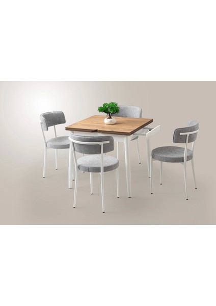 Yanlardan Açılır Büyüyen Yemek Masası Meşe 65X100CM Sadece Masa Fiyatıdır
