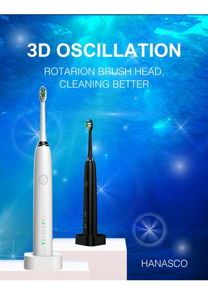 Ipx7 Su Geçirmez Şarj Edilebilir 2000MAH Flosser Diş Fırçası
