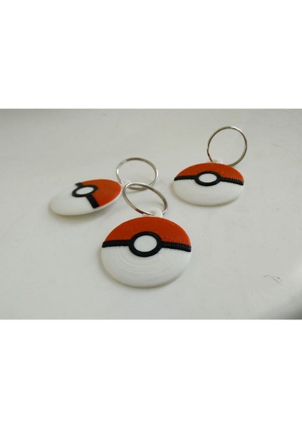 3'lü Pokemon Anahtarlık, Pokemon Top Anahtarlık, Pokemon Ball Anahtarlık